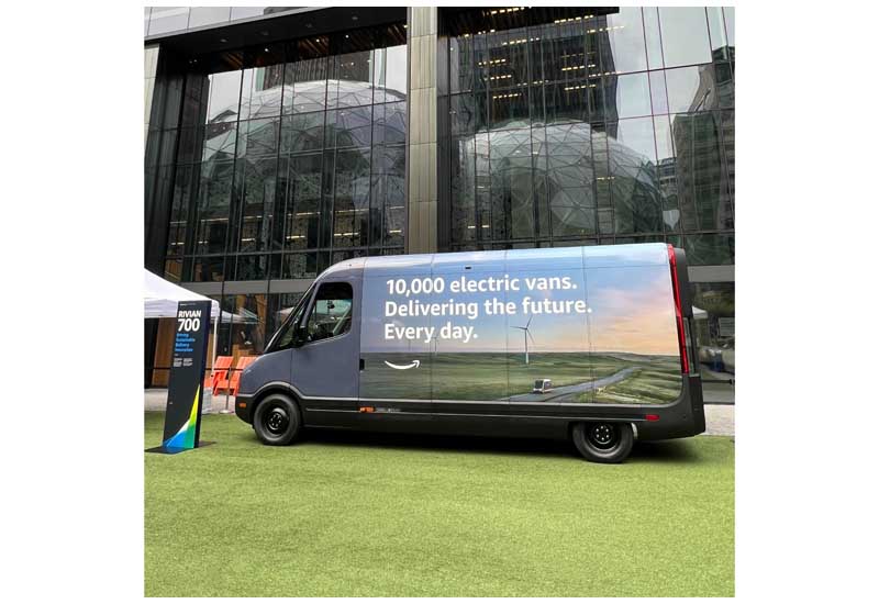 Amazon's Rivian Electric Delivery Van Fleet