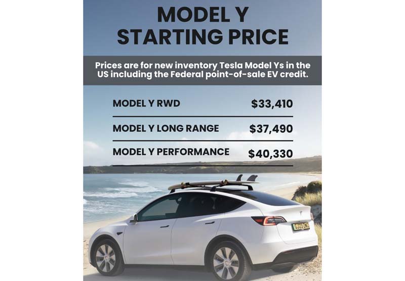 New Inventory Tesla Model Y Prices Dip Below $30k After Incentives