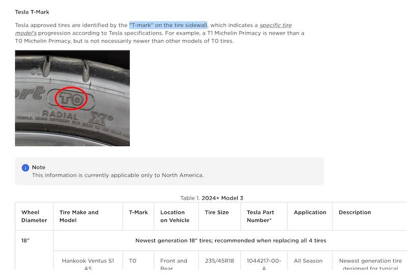 New Model 3 Tire Options