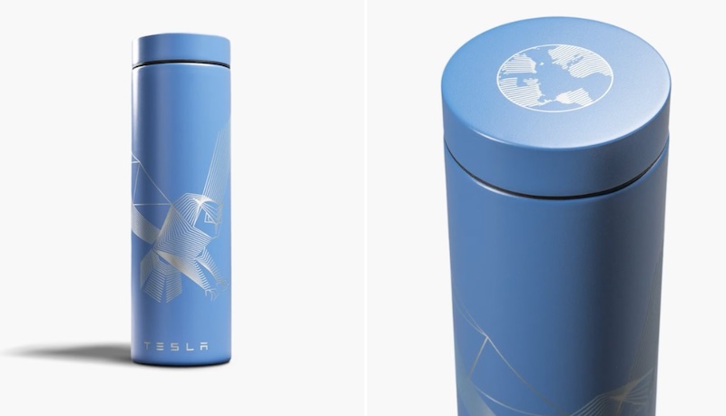 Tesla Earth Day water bottle