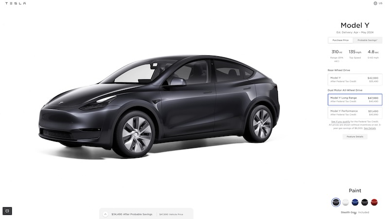 Tesla has Dropped All Model Y/X/S Trim Prices in the U.S. by $2,000