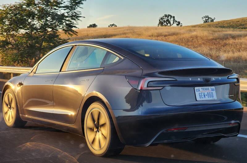 Tesla Model 3 prototype without side mirrors