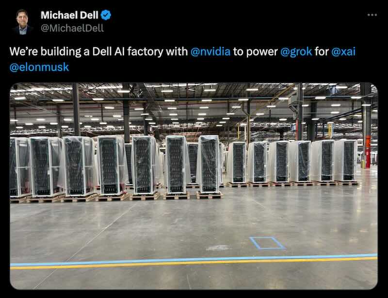 Dell building a massive AI factory for xAI