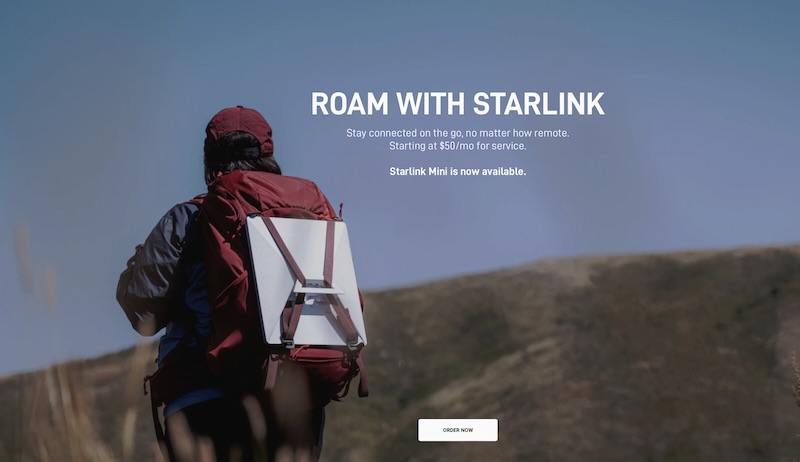 Starlink Mini terminal is now available for roaming users in the US