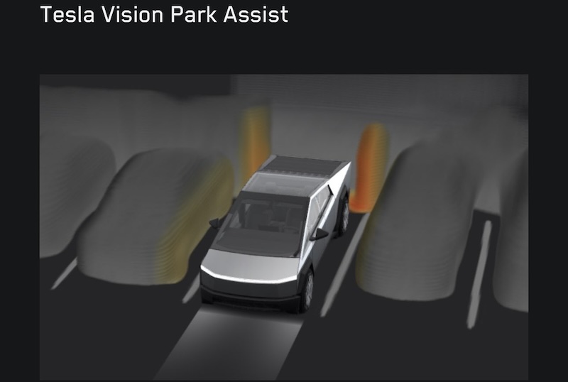 Tesla Cybertruck: Vision Park Assist Launches