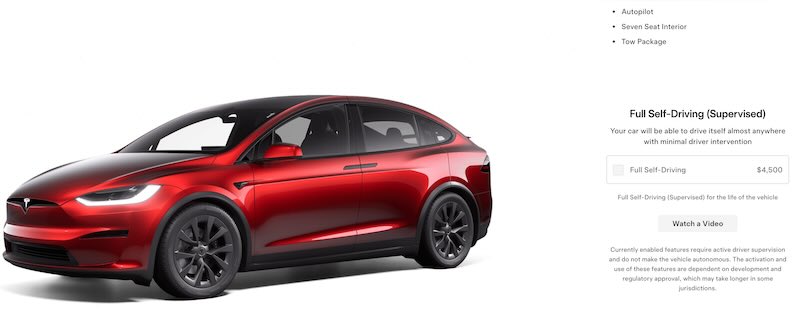 Tesla Cuts FSD Prices on Inventory Models