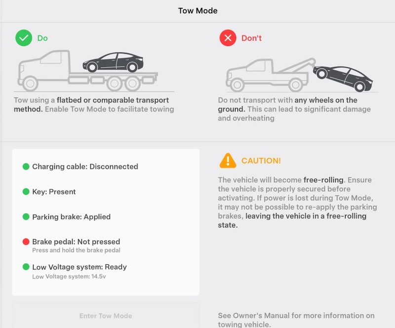Tesla Adds Improvements to Tow Mode