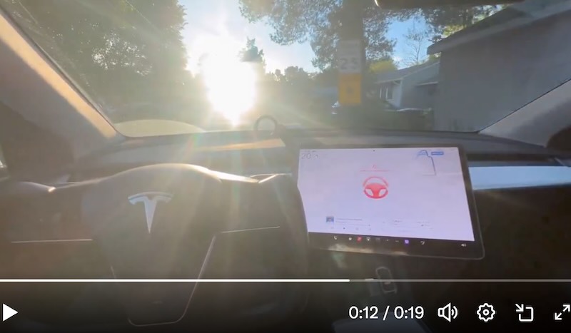 Tesla FSD Struggles With Bright Sunlight - Safety Alerts Triggered by Intense Backlighting