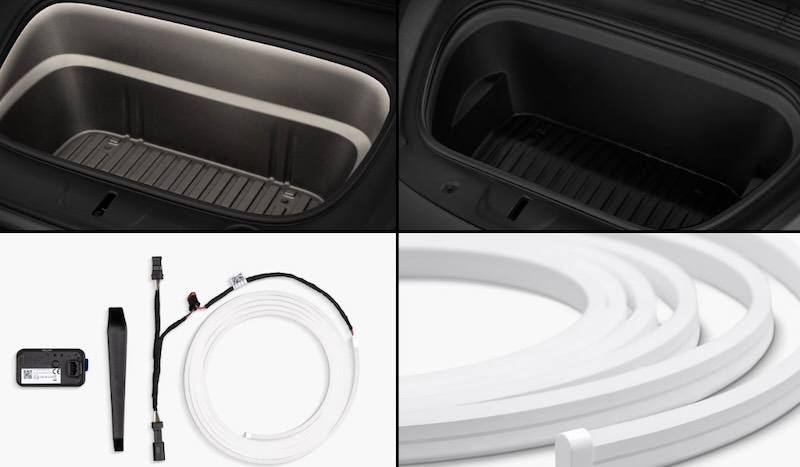 LED ambient light strip upgrade for the frunk of the Model Y and Model 3