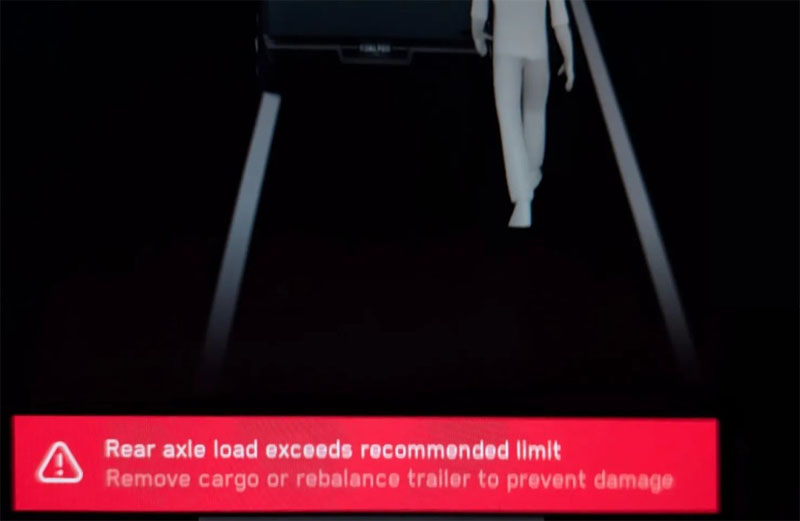 The Cybertruck can now detect and warn you if the vehicle’s load rating is being exceeded.