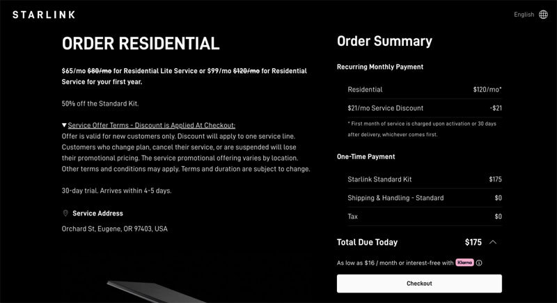 Starlink's monthly fee to $99/month (from $120) in an effort to attract new customers in the US.