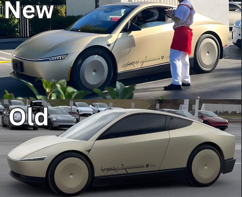 New Cybercab Tesla drove to In-N-Out Burger