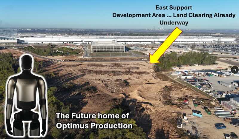 Tesla Begins Optimus Robot Factory Construction at Giga Texas