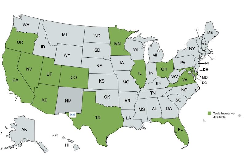 Tesla Insurance is currently available. The states it's available in cover over 46% of the U.S. population.