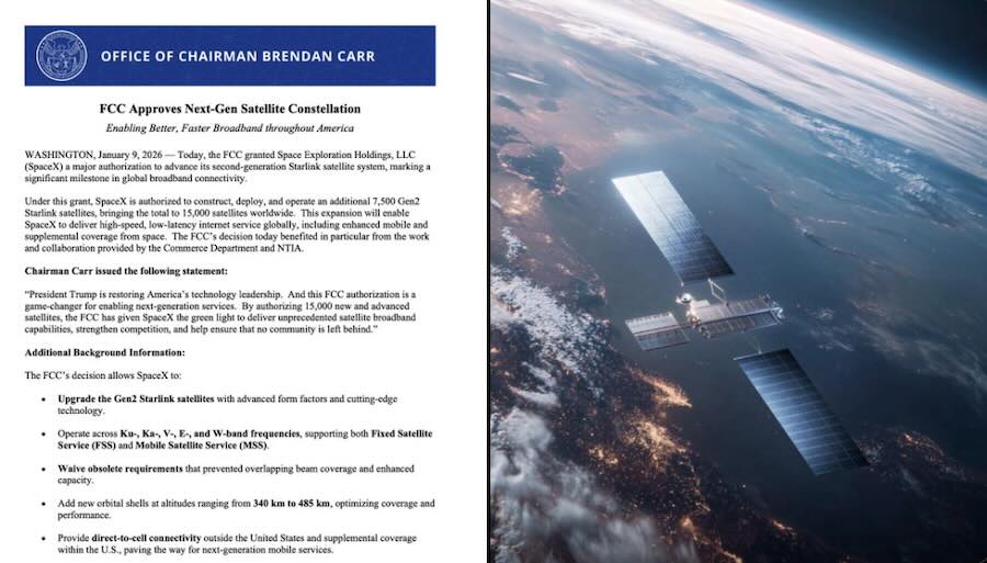 The FCC has just authorized SpaceX to deploy and operate up to 15,000 next-gen satellites