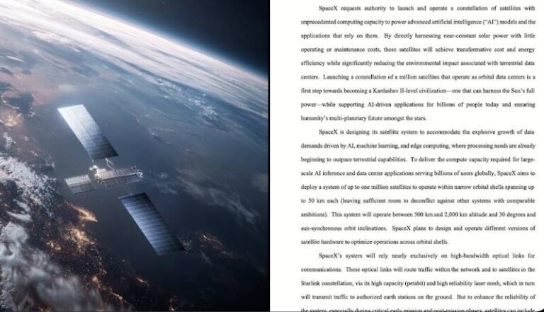 SpaceX Files to Launch 1 Million Satellites as Orbital AI Data Centers ...