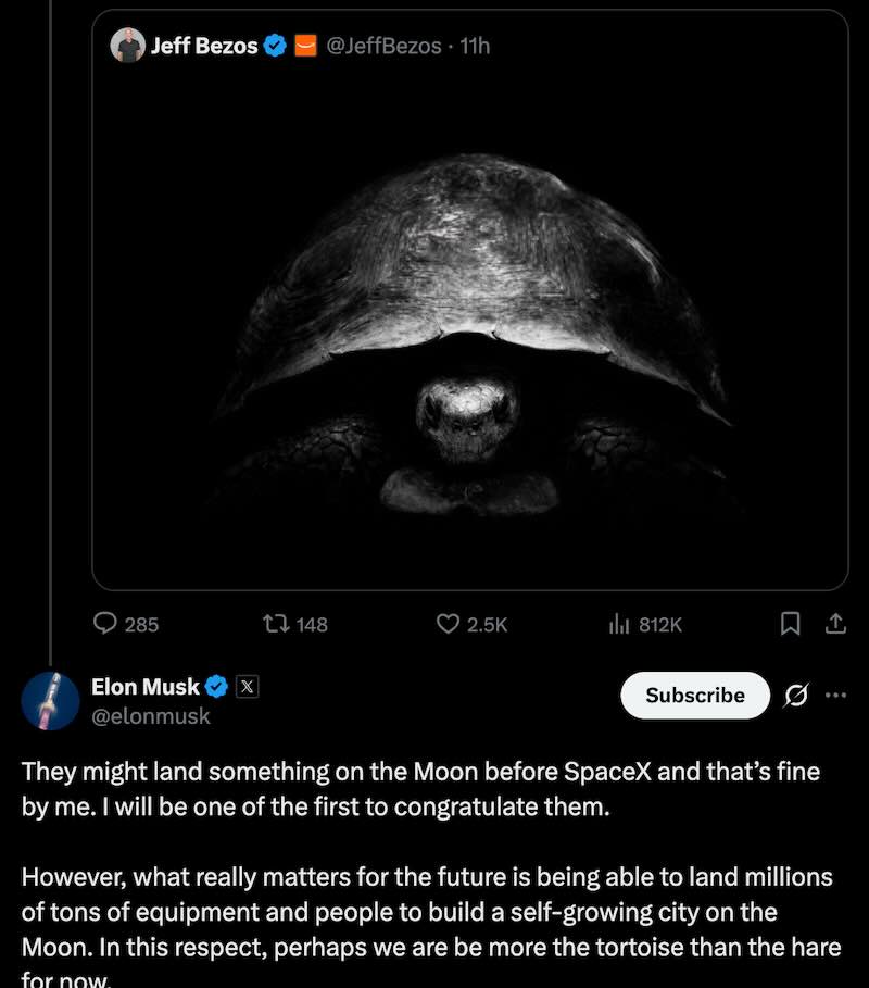 Bezos Posted an Image of a Tortoise
