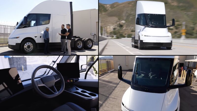 Jay Leno Drives the Redesigned Tesla Semi