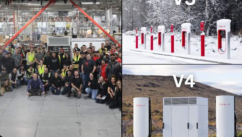 Tesla Ends V3 Supercharger Production, Shifts to V4 Cabinets at Giga New York