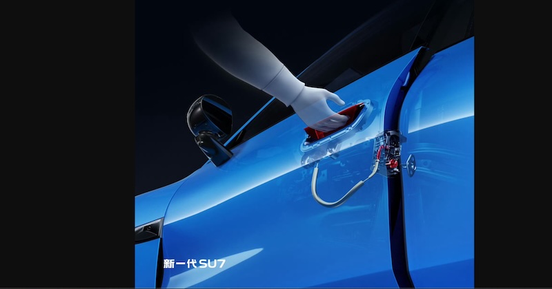  new SU7 incorporates door handles that already comply with China's 2027 safety regulations. 