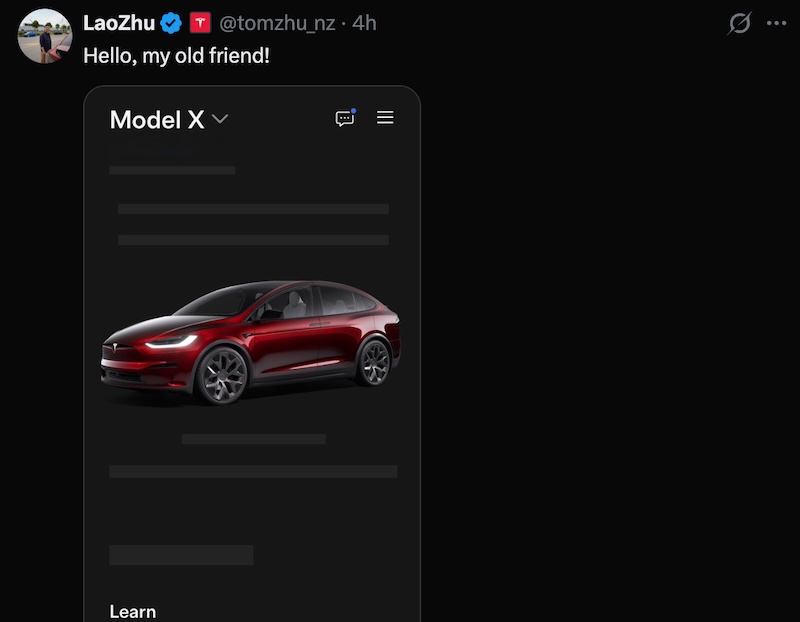Tesla Senior VP Tom Zhu has reportedly already secured a Model X Signature Edition
