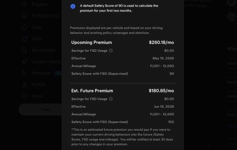 Model Y Performance dropping to approximately $2,170