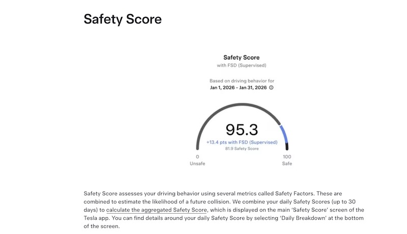 Tesla Insurance Safety Score v3.0