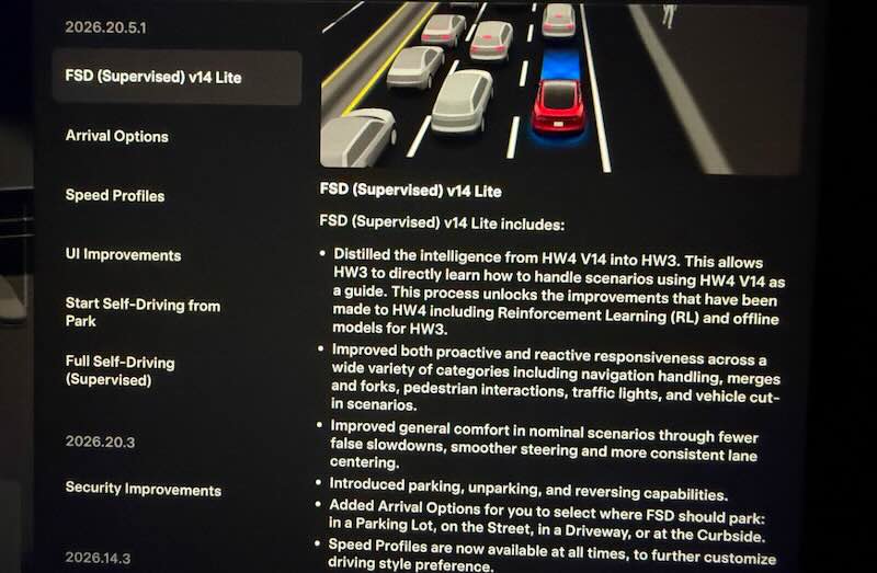 FSD V14 Lite has just officially started rolling out to Tesla owners with HW3!