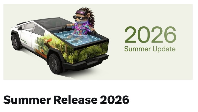 Tesla Summer 2026 Software Update