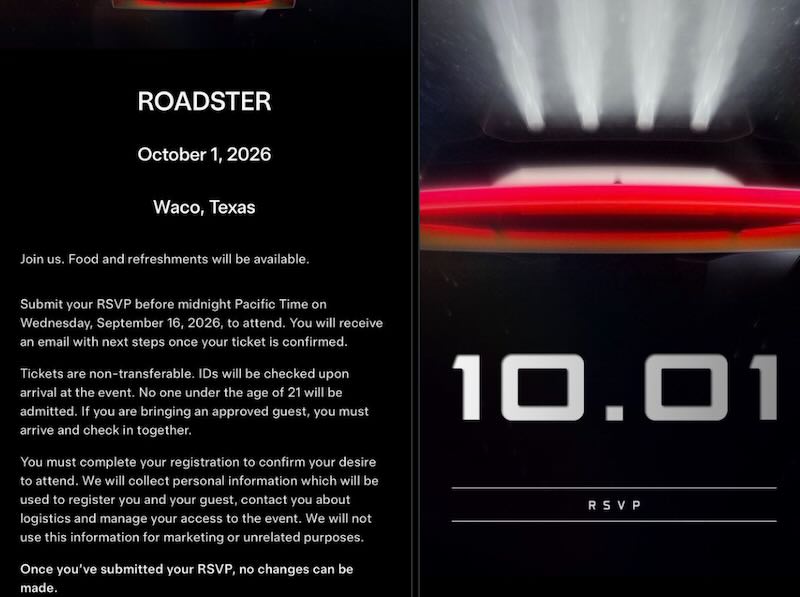 Tesla has just officially announced that they will unveil their next-gen Roadster on October 1st!